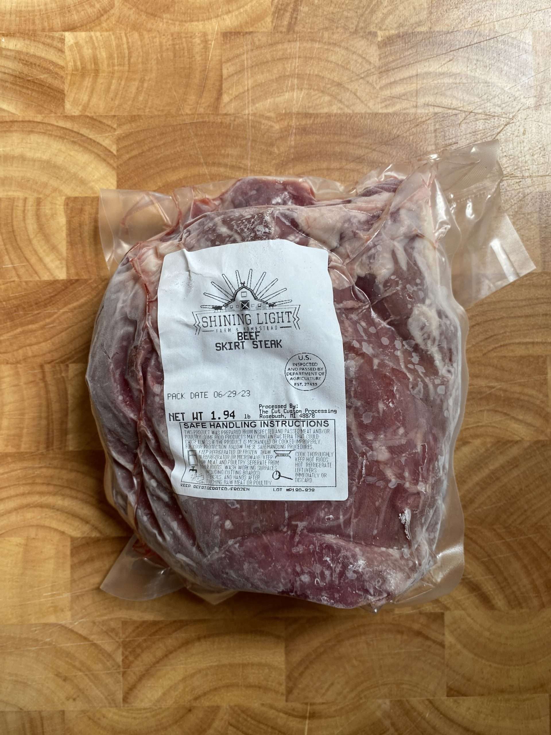 Beef Skirt Steak Shining Light Farm & Homestead