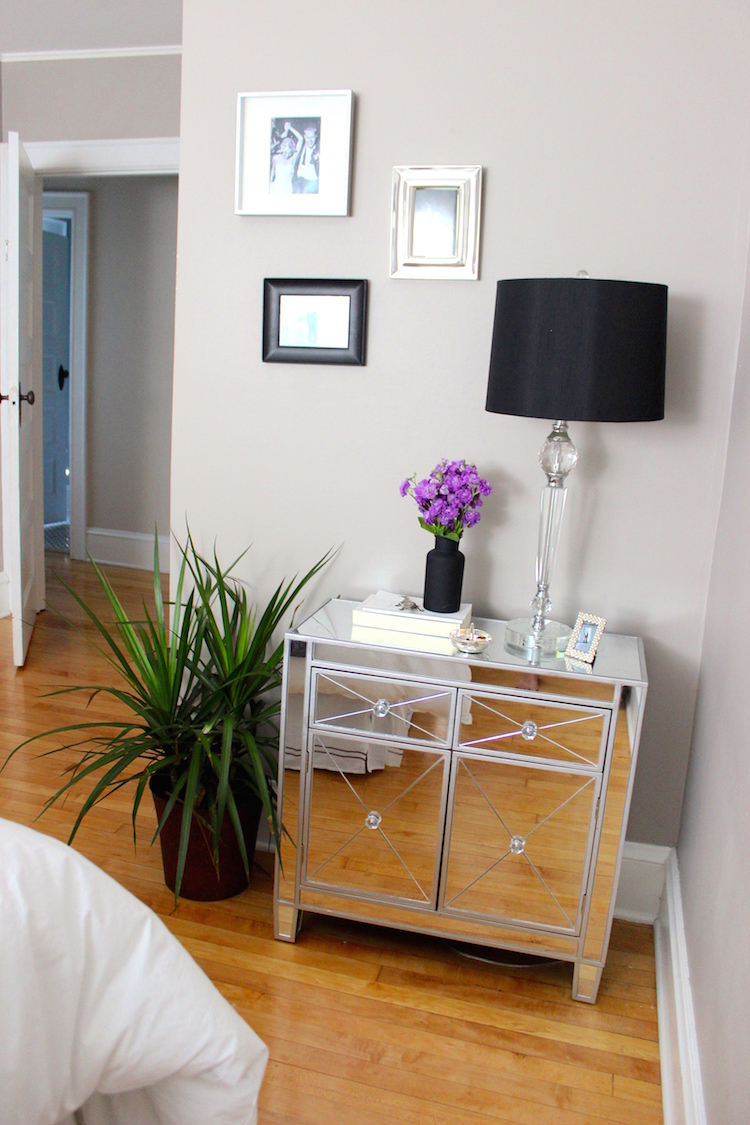 mirrored nightstand in bedroom Shining on Design