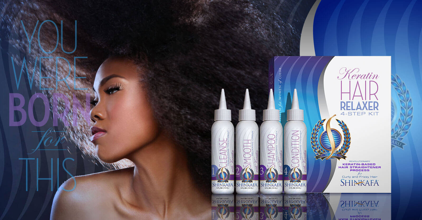 Keratin Hair Relaxer 4Step Kit Shinkafa Hair & Body Products