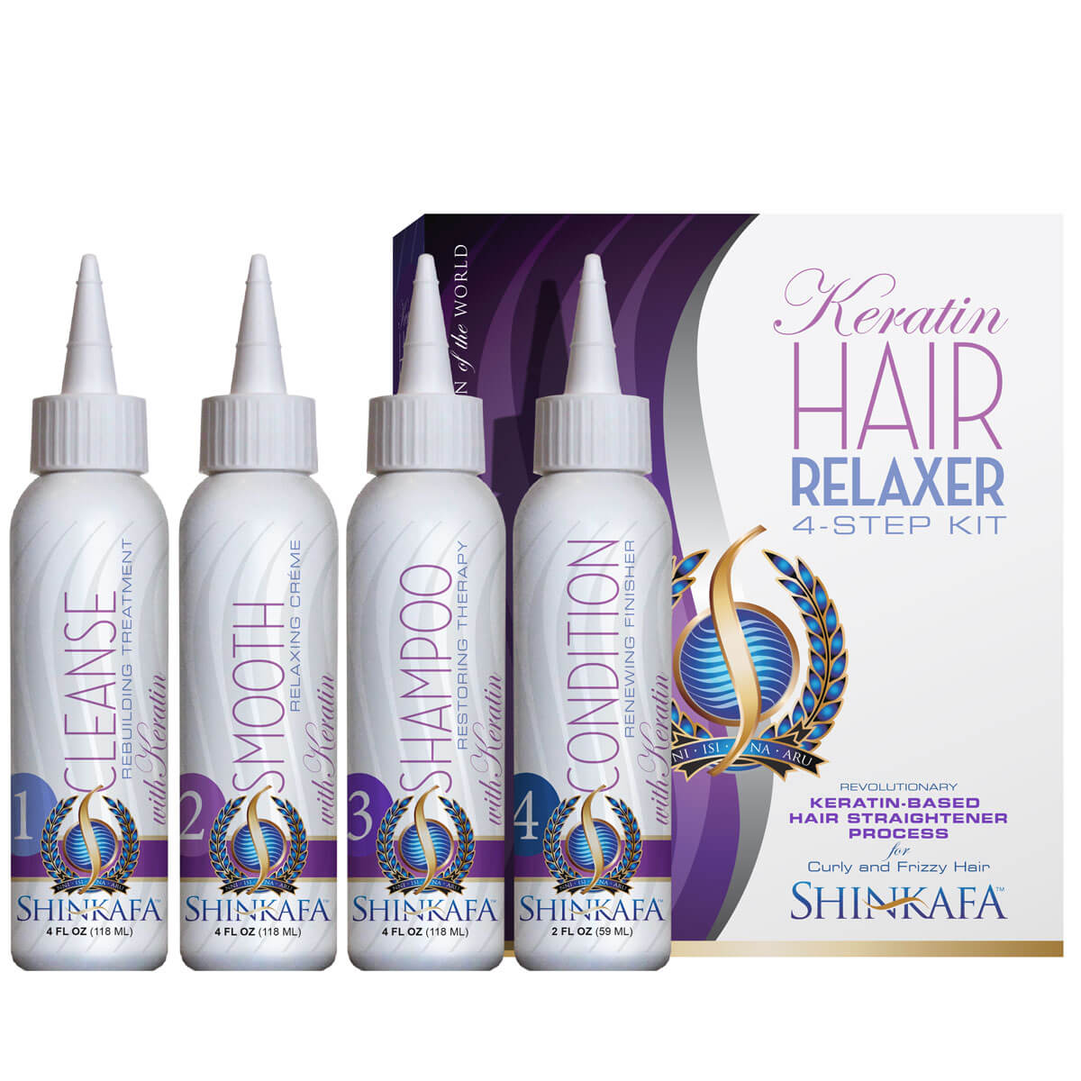 Keratin Hair Relaxer 4Step Kit Shinkafa Hair & Body Products