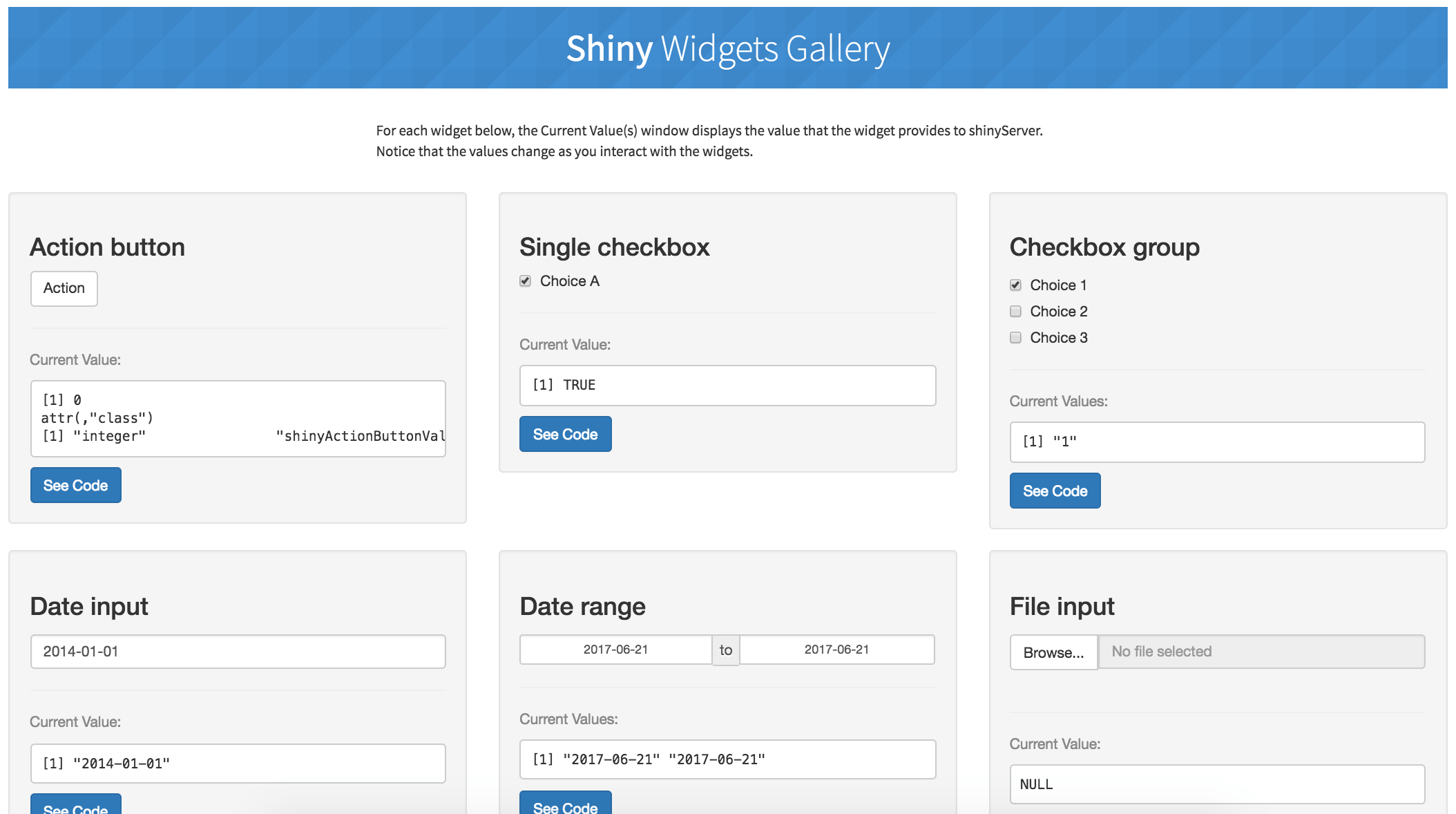 Shiny Add control widgets