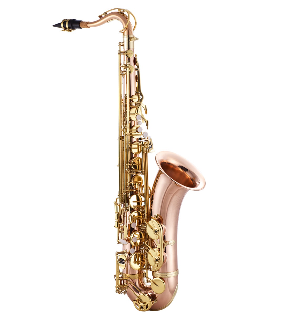 Tenor saxophone cooper body with gold lacquer key
