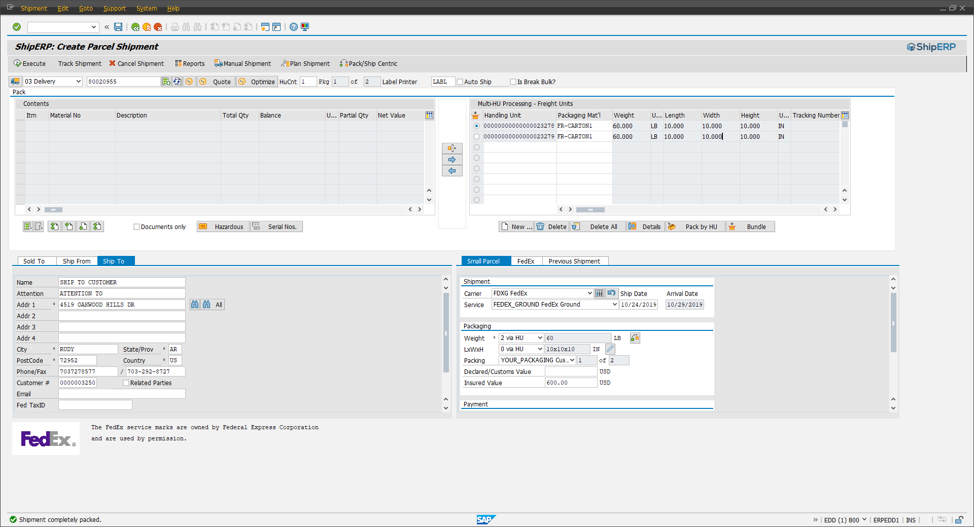 SAP Shipping Software Transportation Management ShipERP