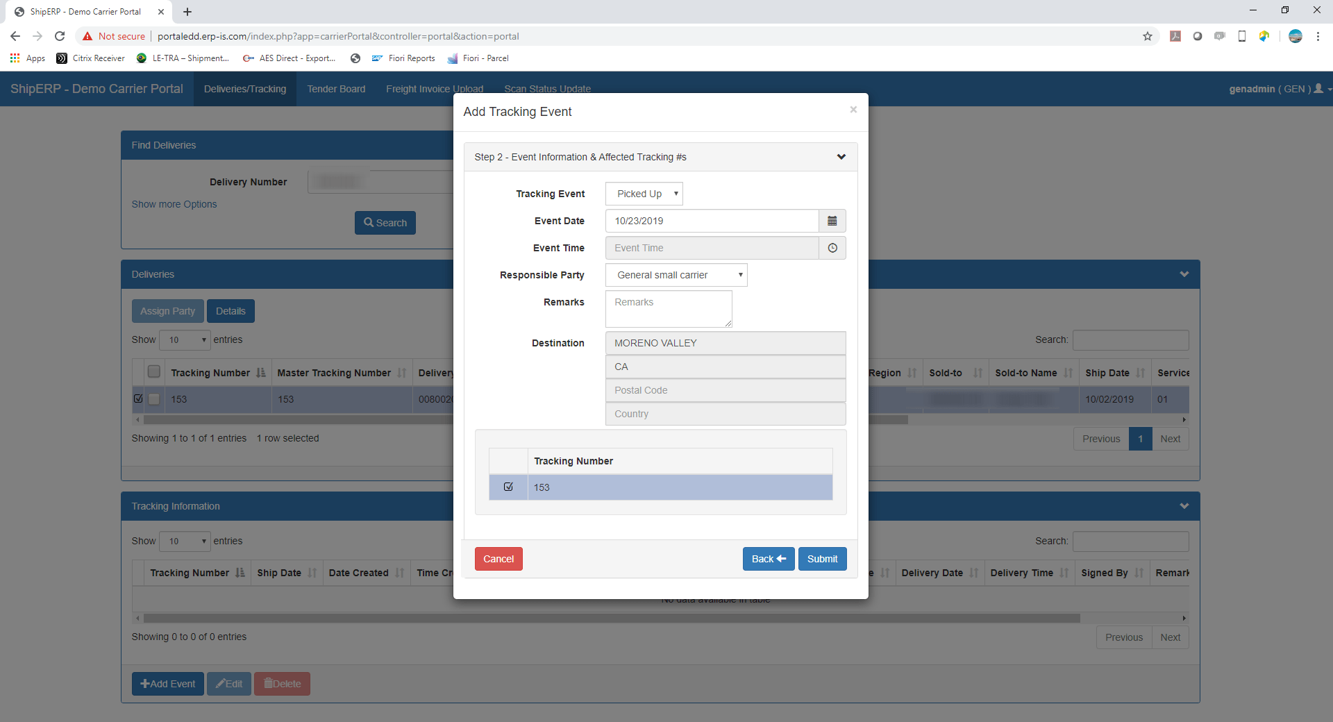 CarrierPORTAL SAP Carrier Portal ShipERP