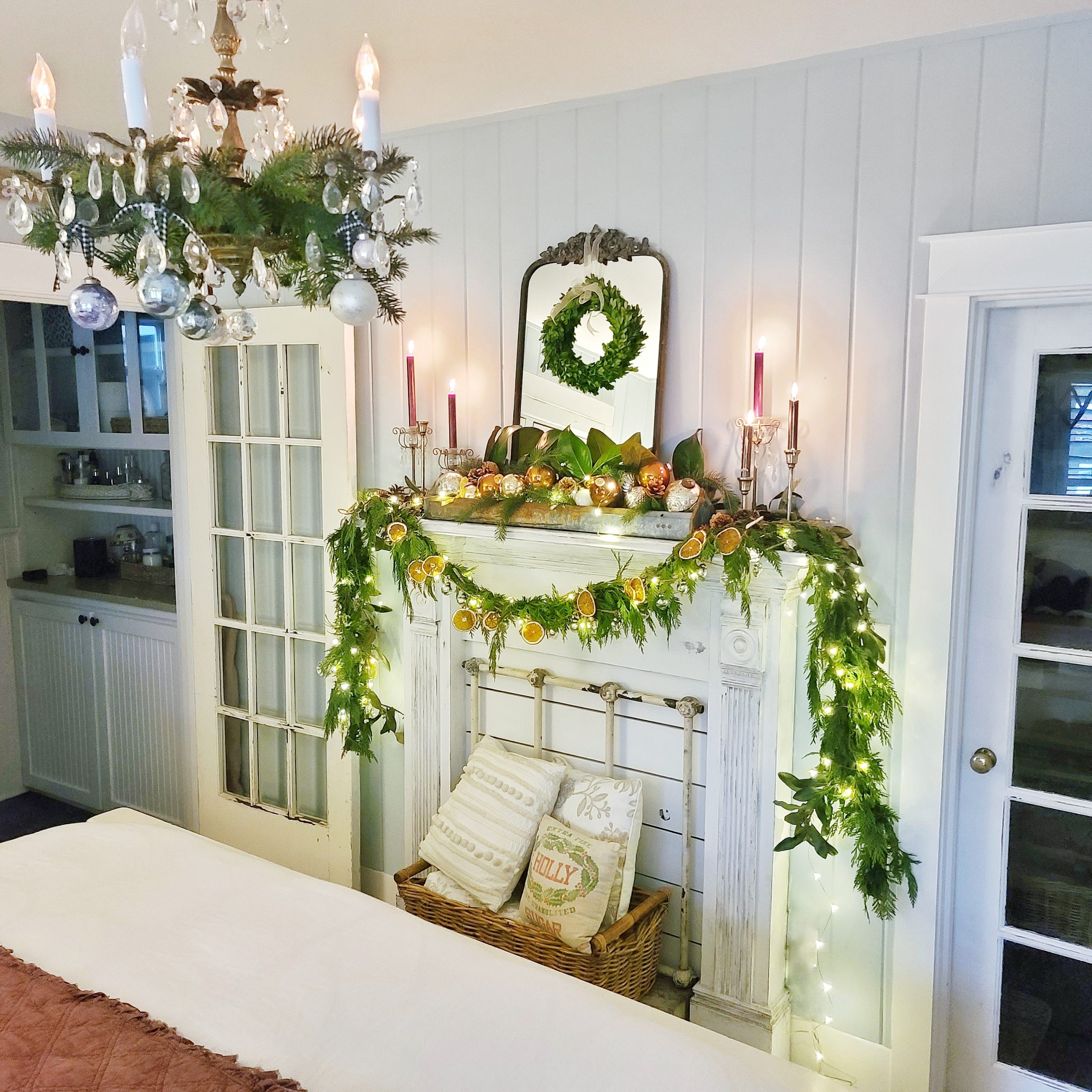 How to Decorate Your Bedroom for the Holidays on a Budget Shiplap and