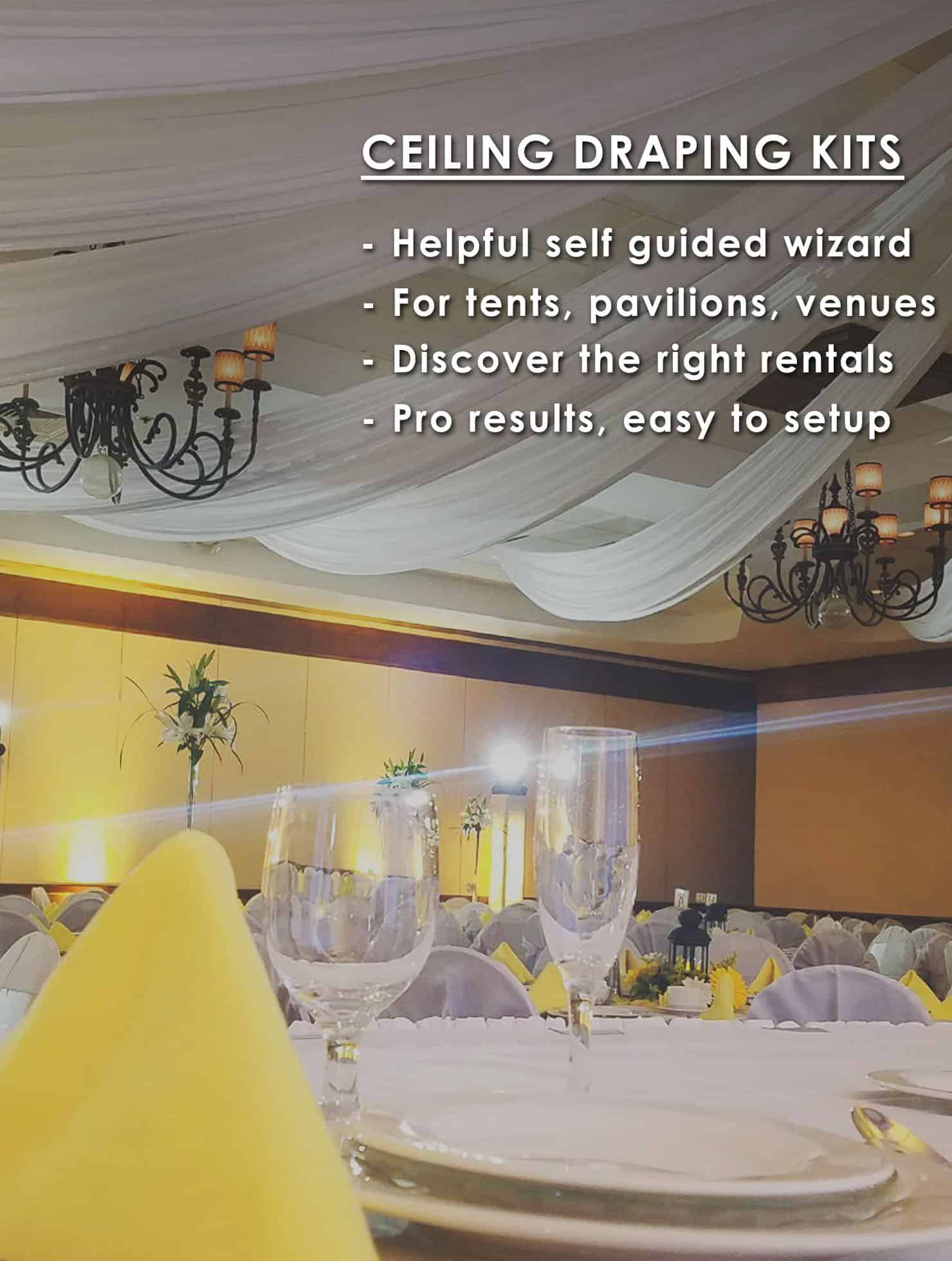 DIY Ceiling Draping Rental Easy Assembly Kits 24 OFF Ships FREE*