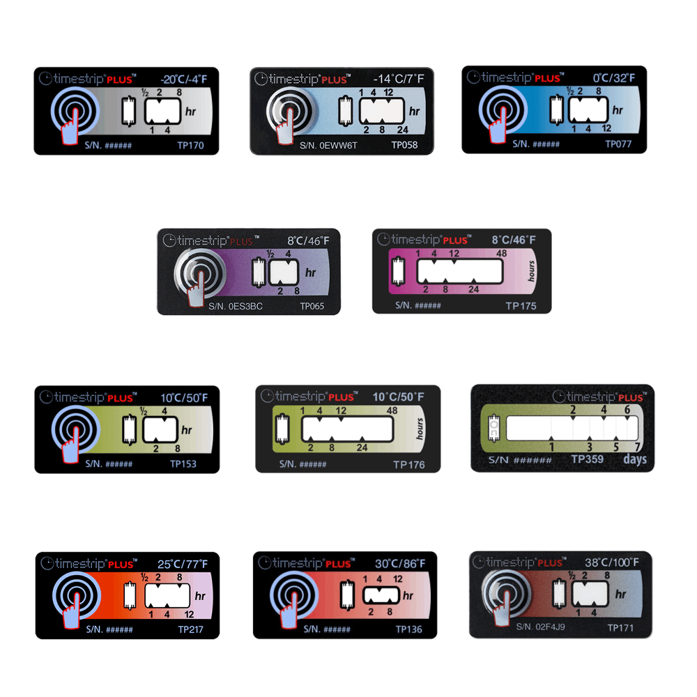 TimesTrip PLUS Irreversible Temperature Indicator 20°C 38°C