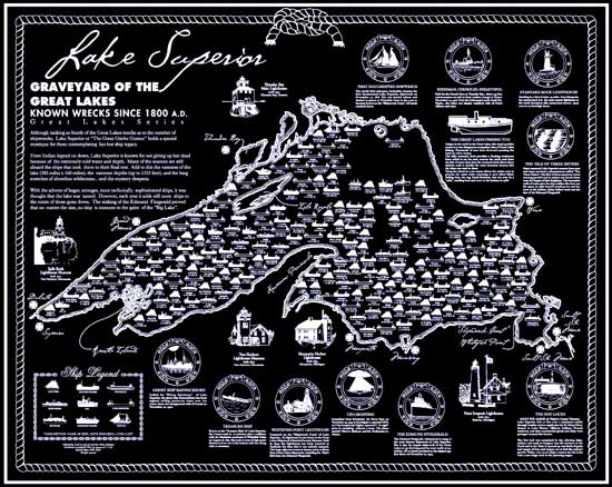Lake Superior Shipwrecks Map The Mystery Of Shipwrecks | Shiprex
