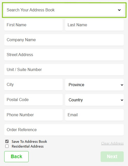 Save an Address to Your Address Book ShipSimple