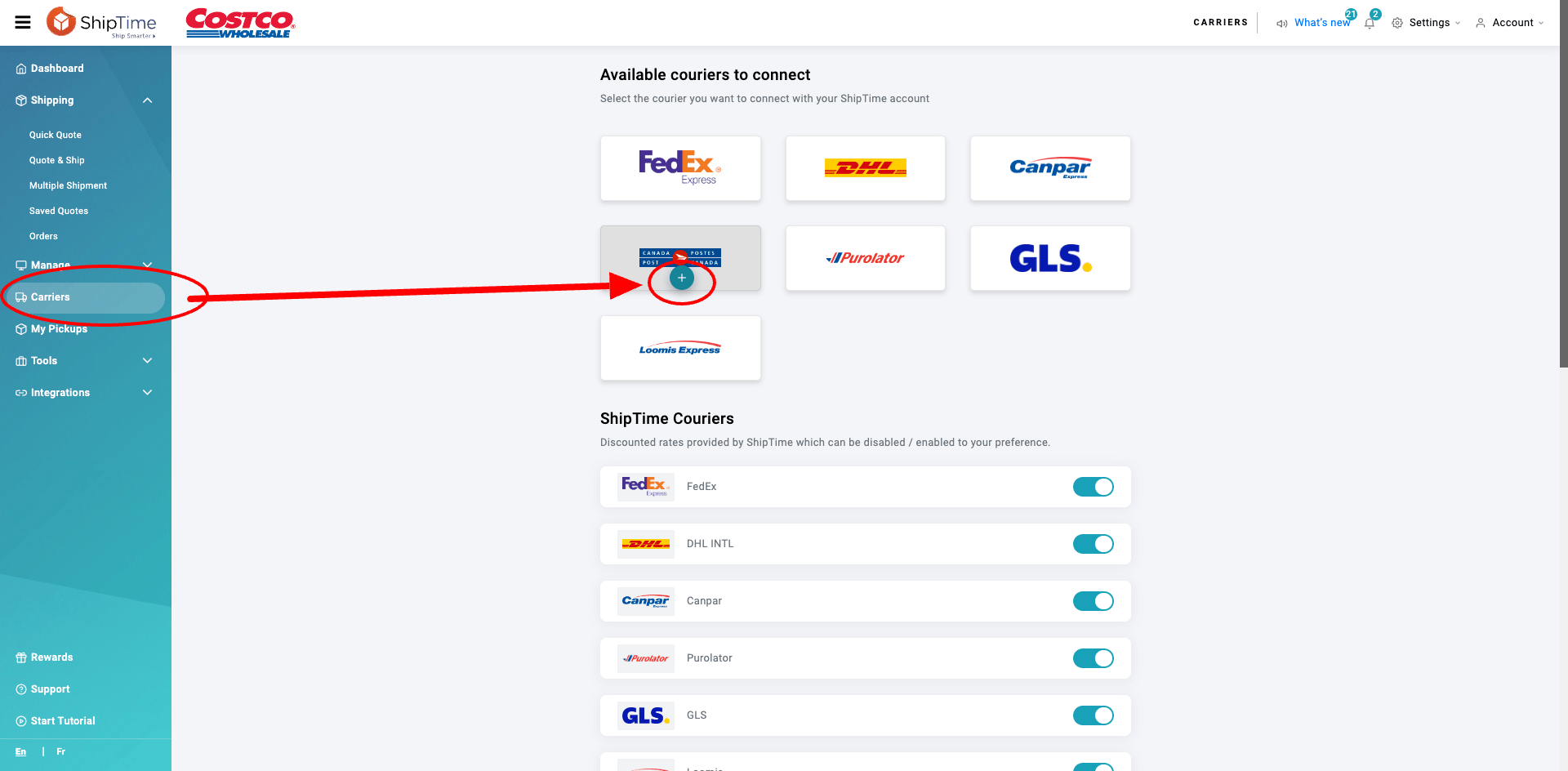 Add Your Own Courier Account and Still Get the Best Courier Rates