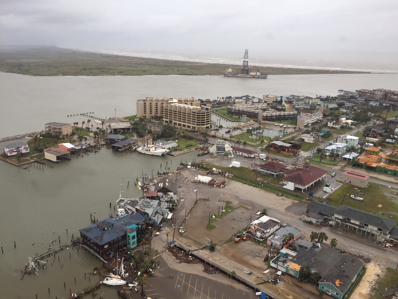Fly over of Port Aransas Shipwreck Log