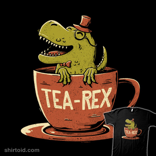 Drink Tea Everyday Tyrannosaurus TeaRex Dinosaur Pun Notebook