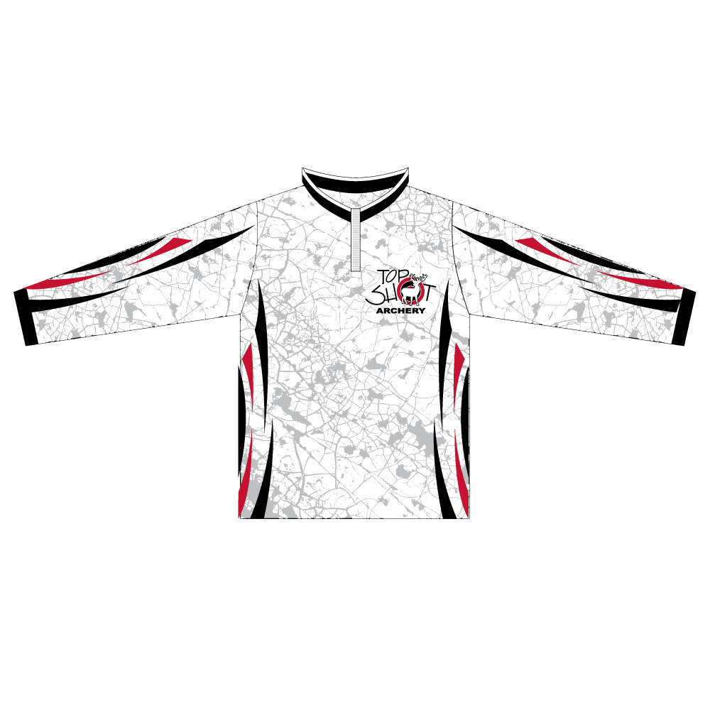 Top Shot Archery White Camo Pullover ShirtsandLogos