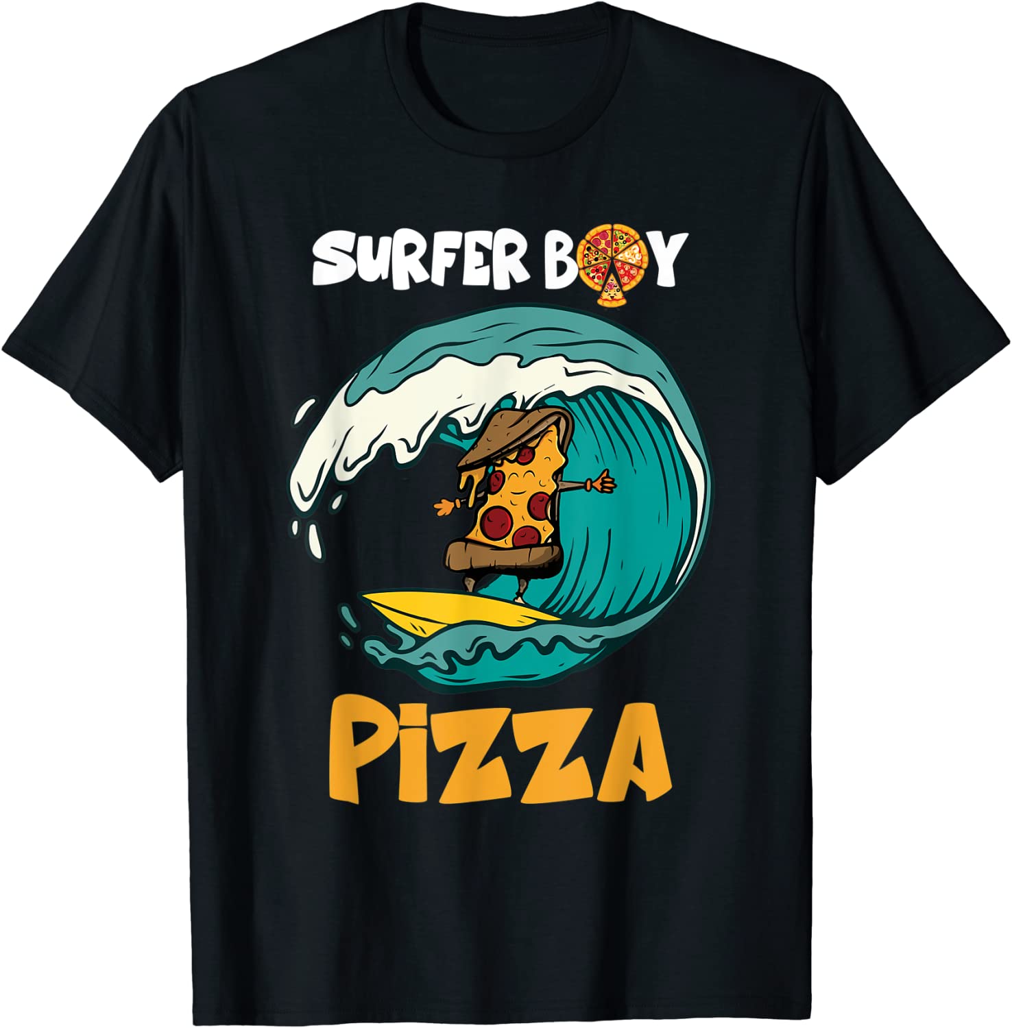Surfer Boy For Who Love Surfing And Eat Pizzas Summer TShirt ShirtsMango Office
