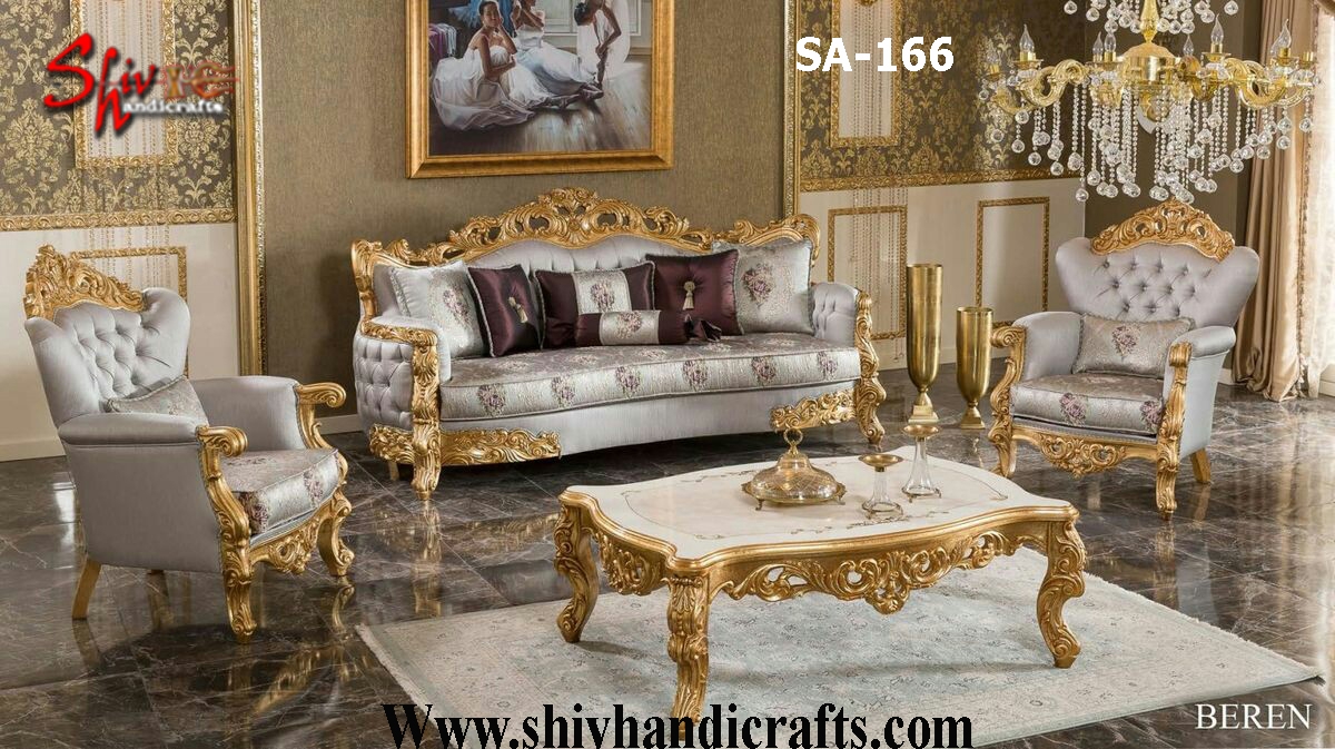 Carved Wooden Sofa Set Shivhandicrafts