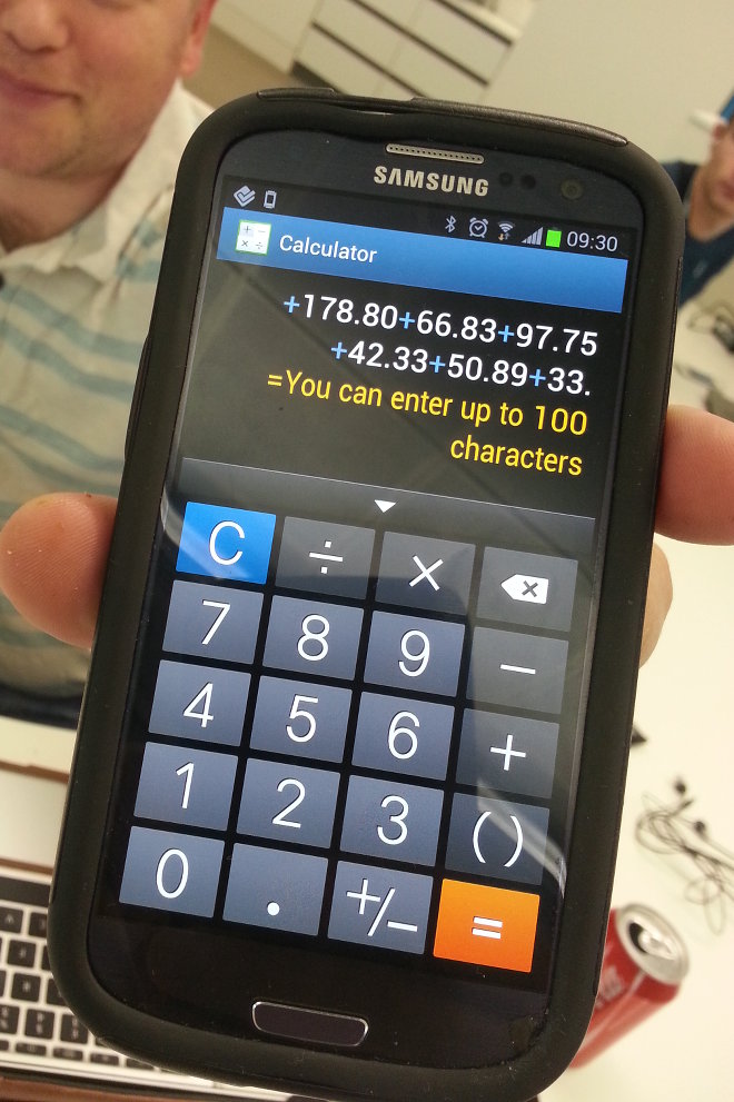 Samsung / Android Calculator Limitation Terence Eden’s Blog