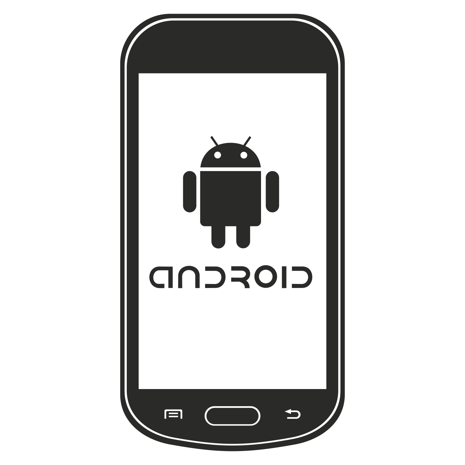 Vector for free use Phone with android logo