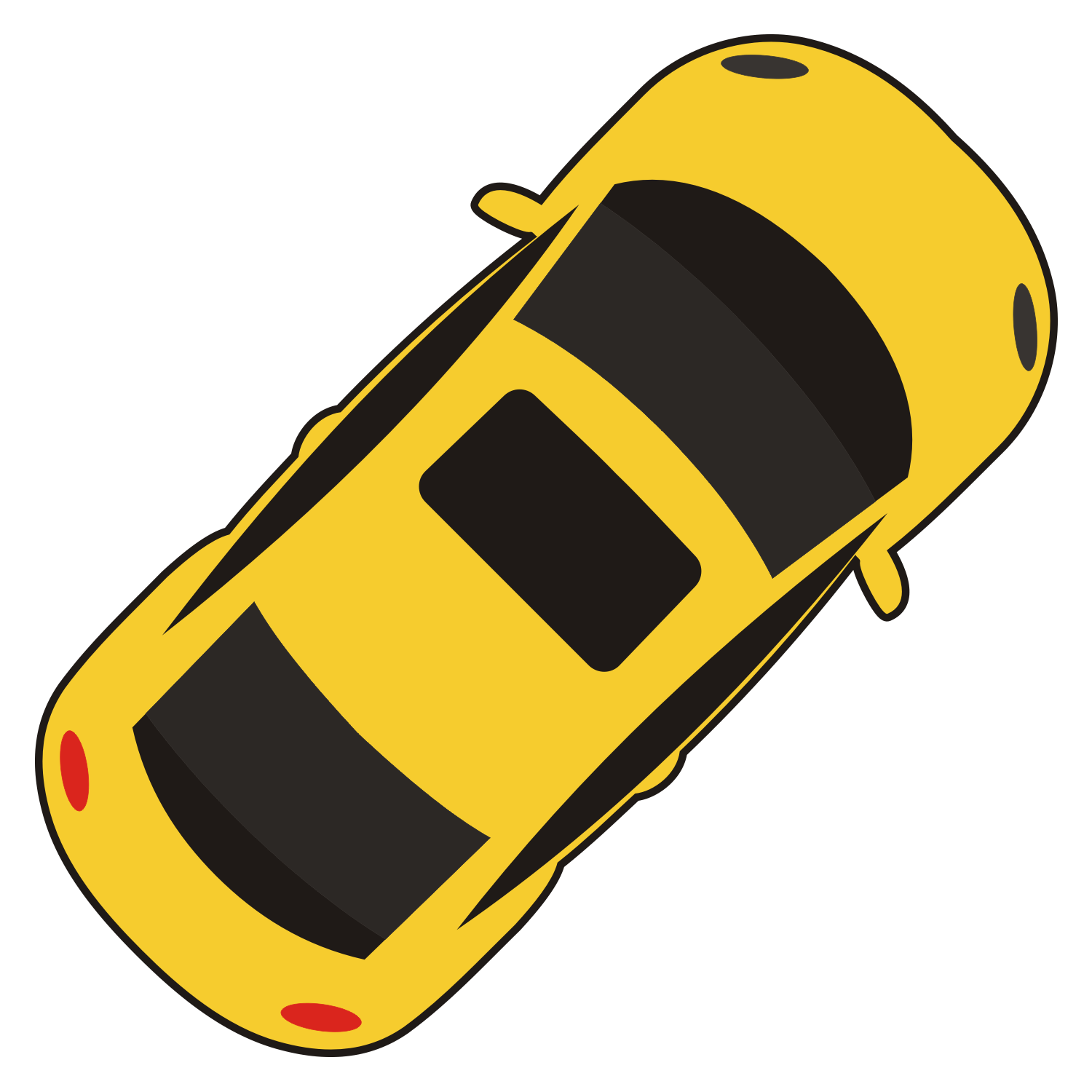Vector for free use Car Top View