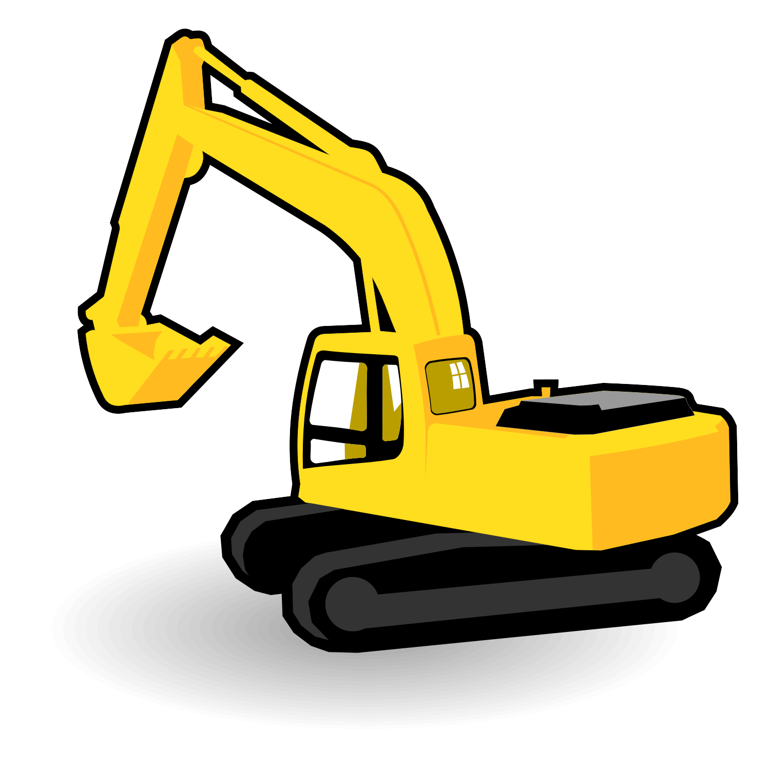 Vector for free use Excavator