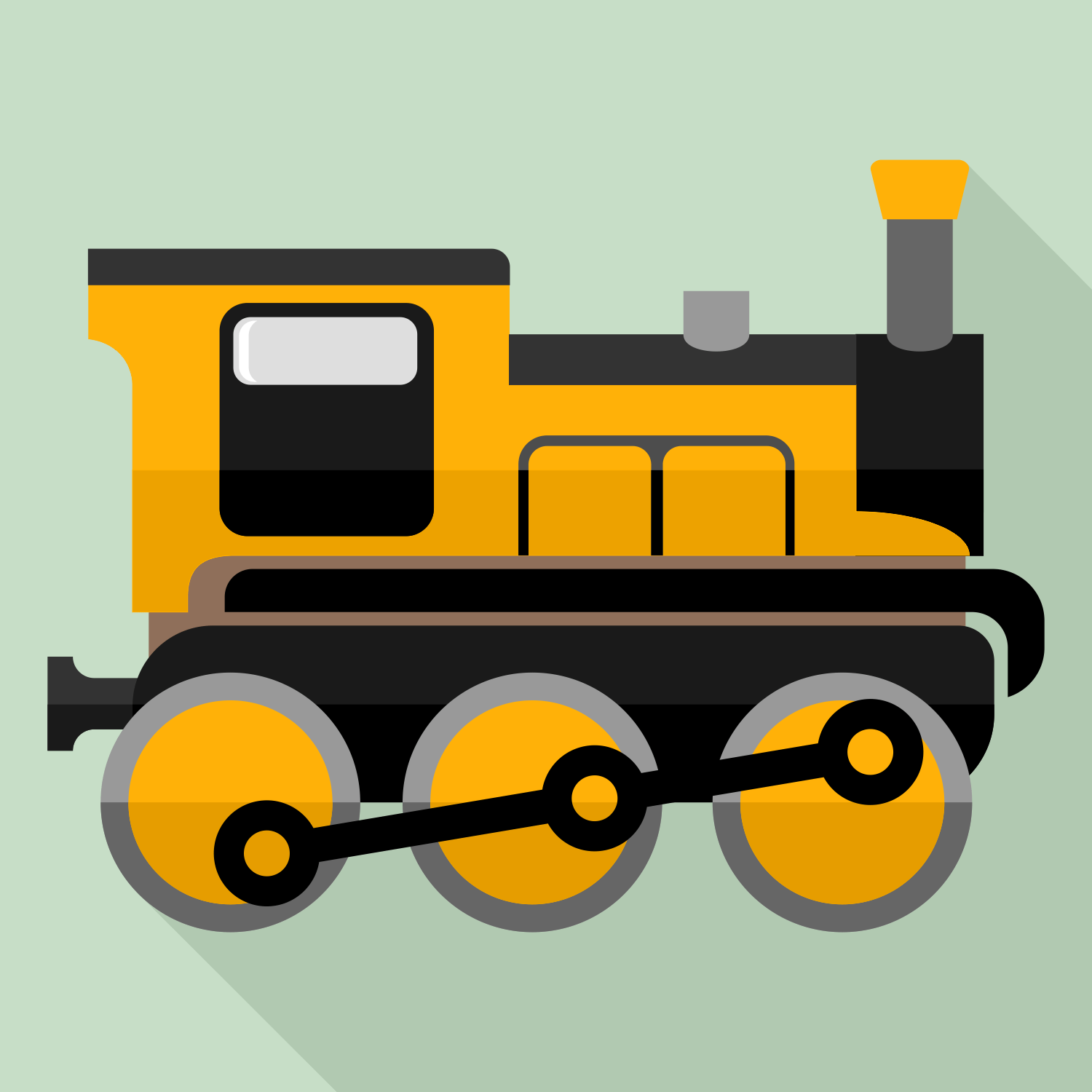 Vector for free use Train flat icon