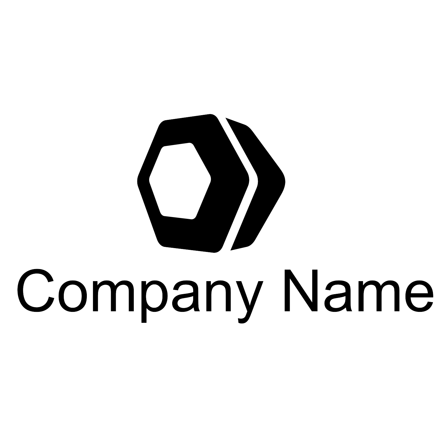 Vector for free use Hexagon logo