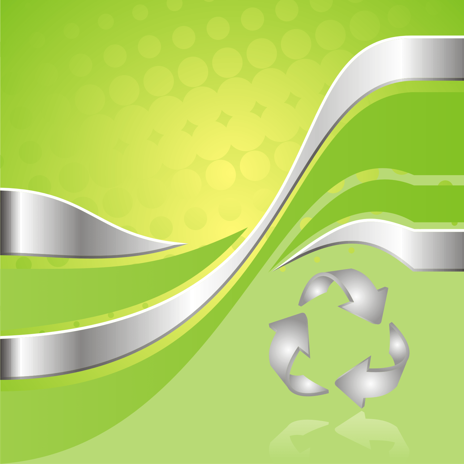 Vector for free use Green Recycling Background