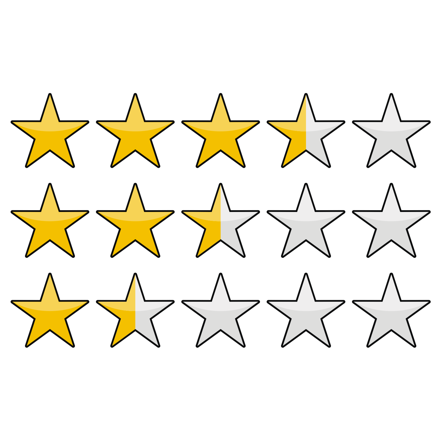 Vector for free use Rating stars