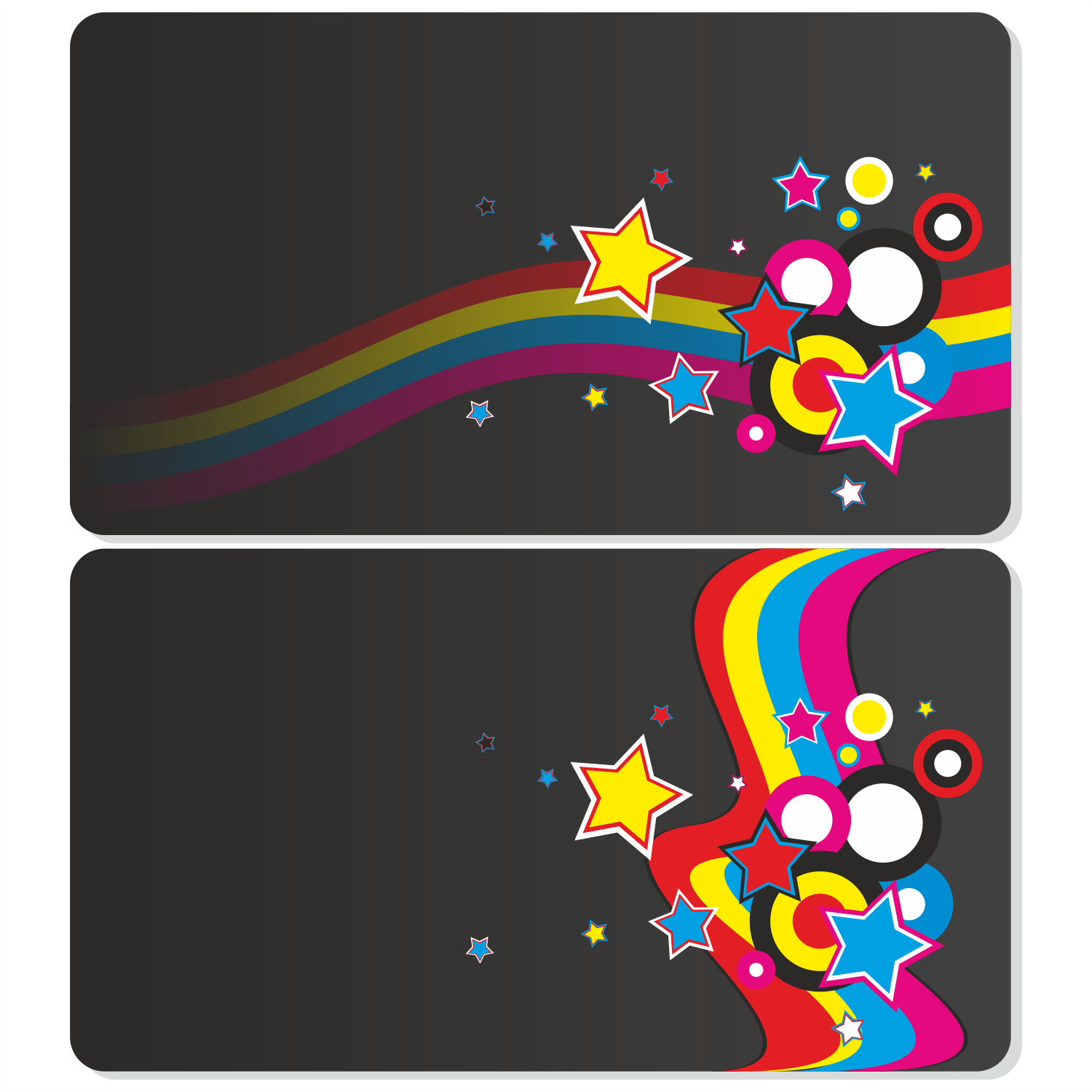 Vector for free use Dark Business Card Set