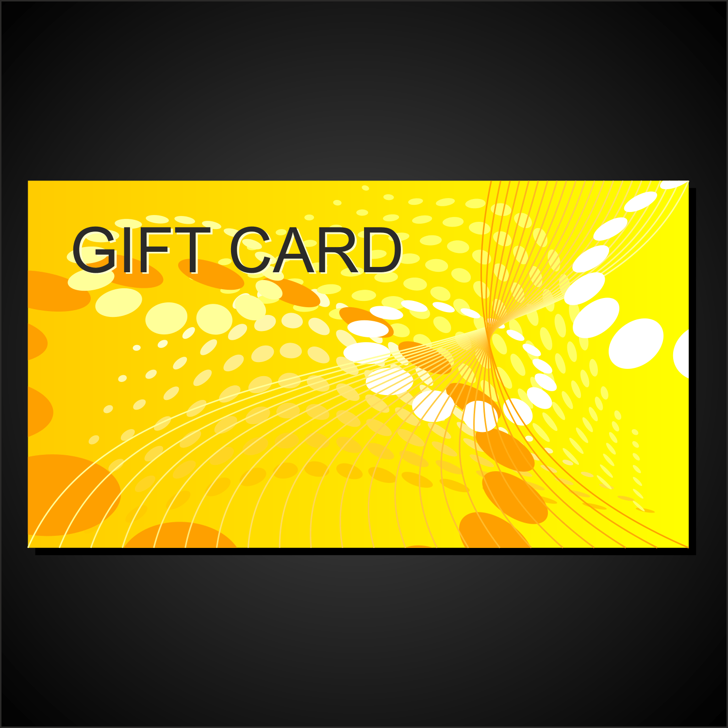 Vector for free use Yellow gift card