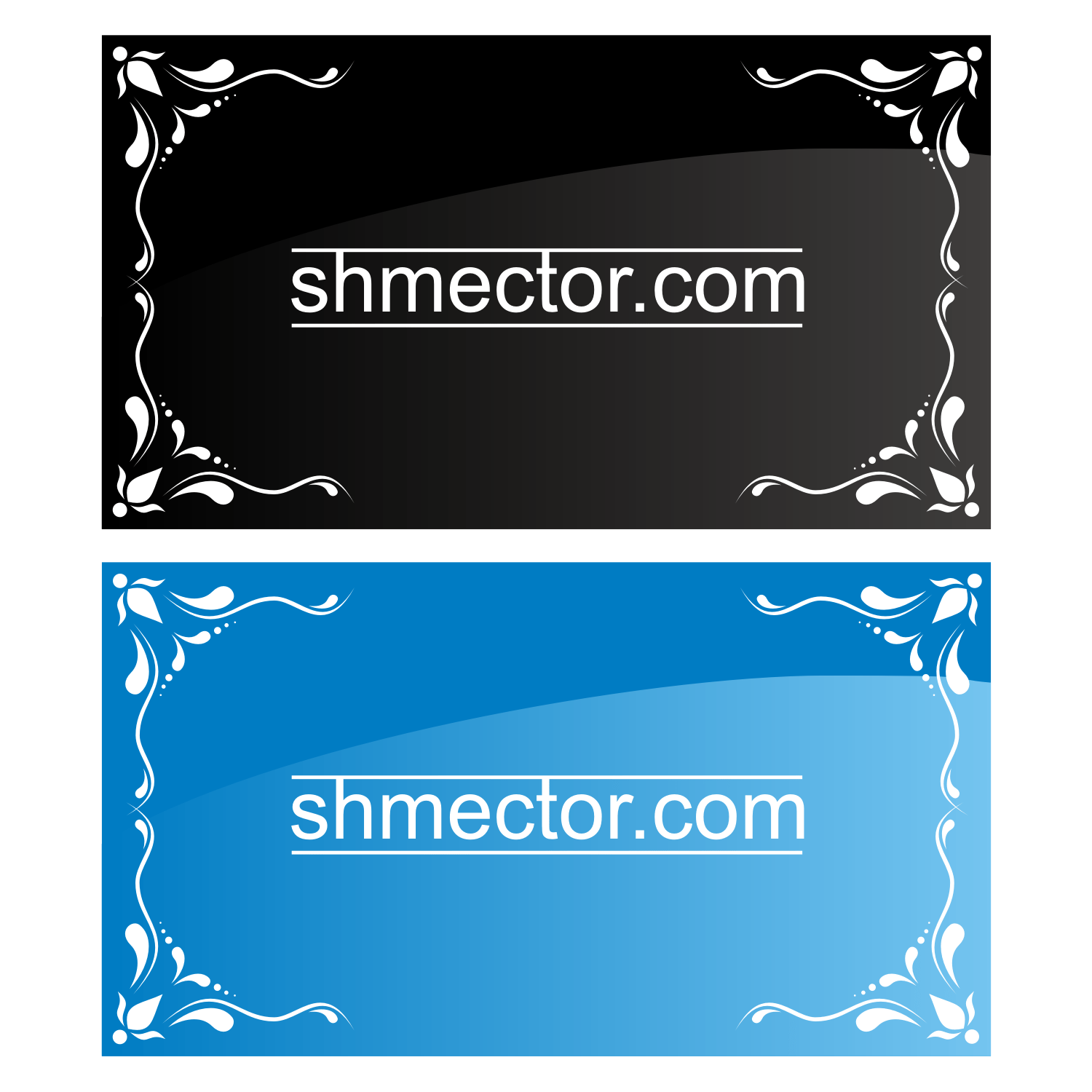 Vector for free use Ornament business card