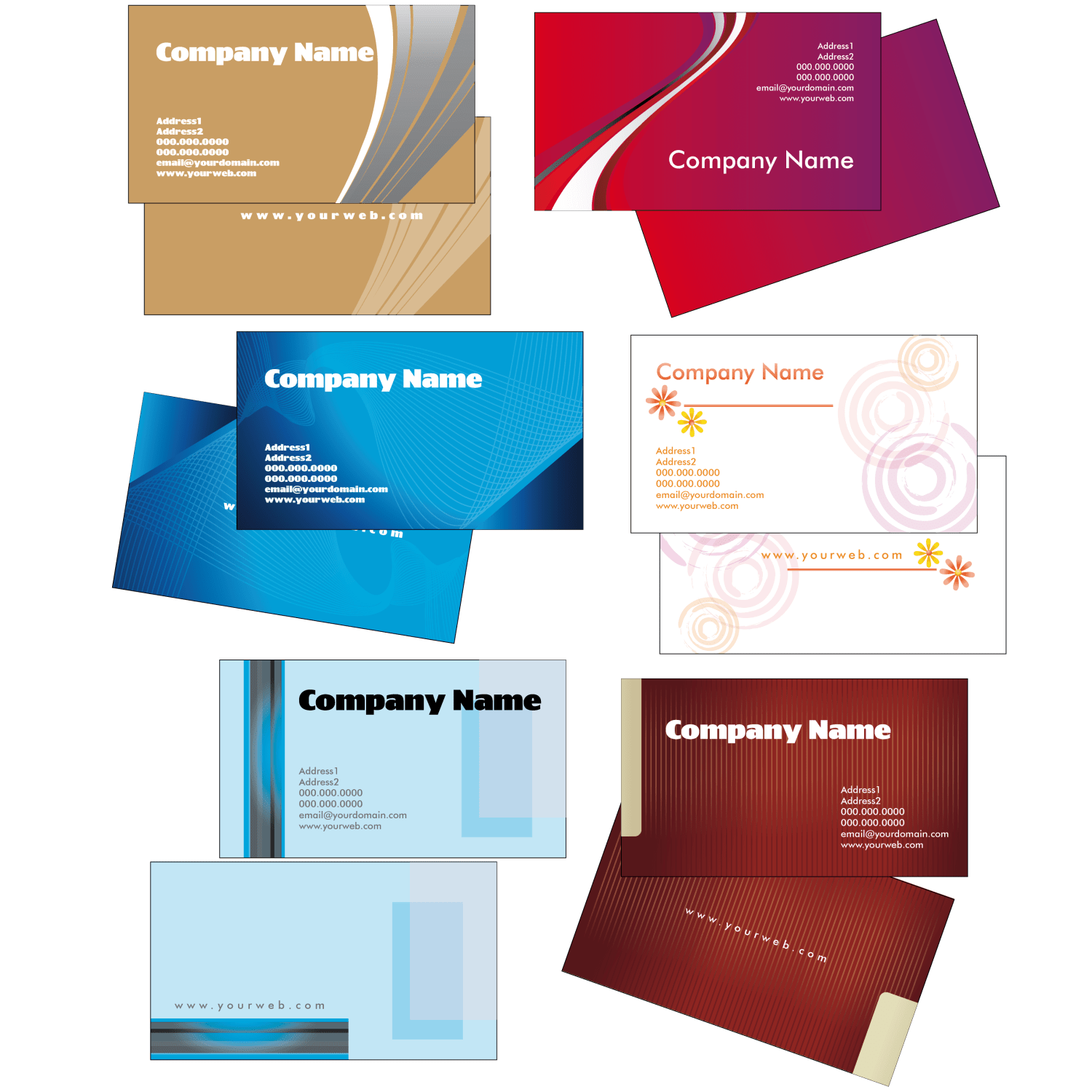 Vector for free use Creative Business Card Templates 2