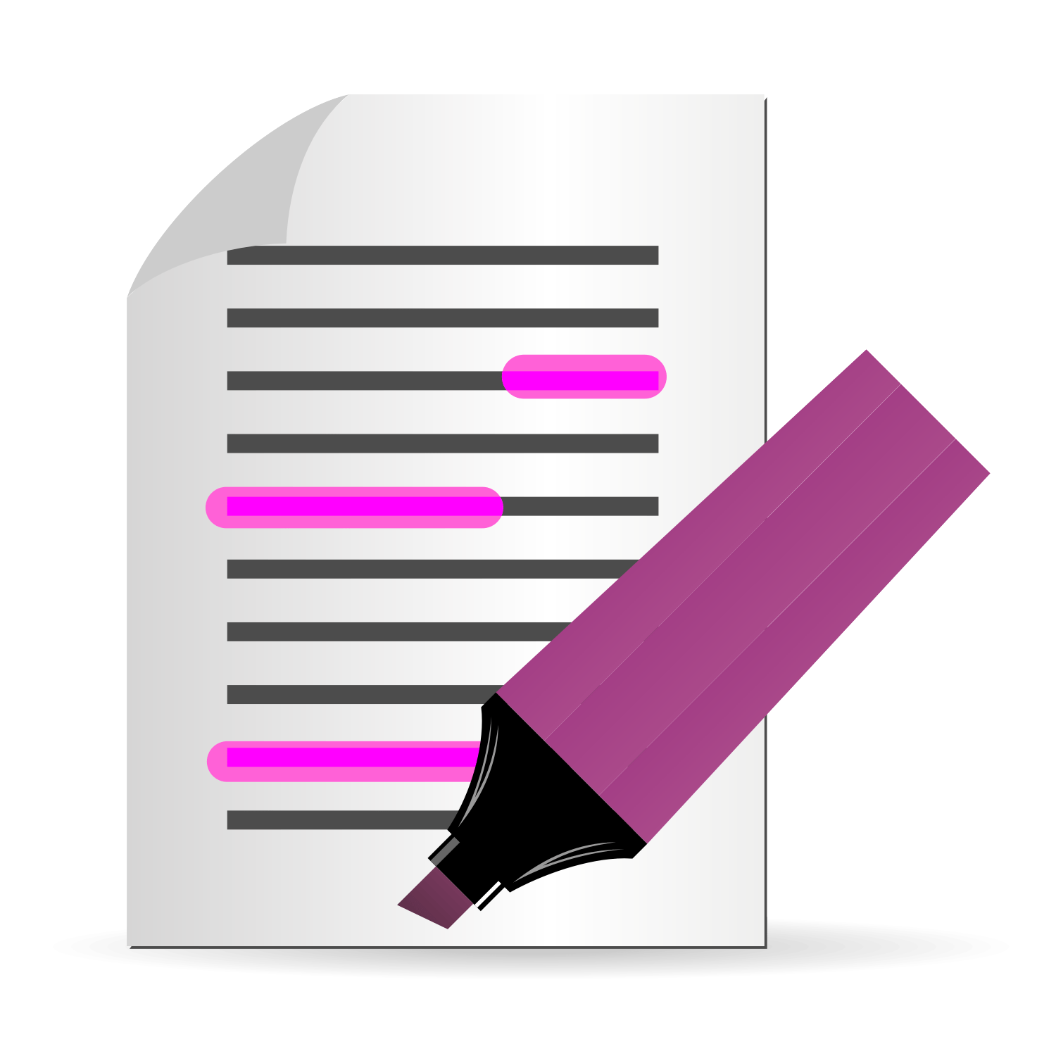 Vector for free use Marker and paper vector