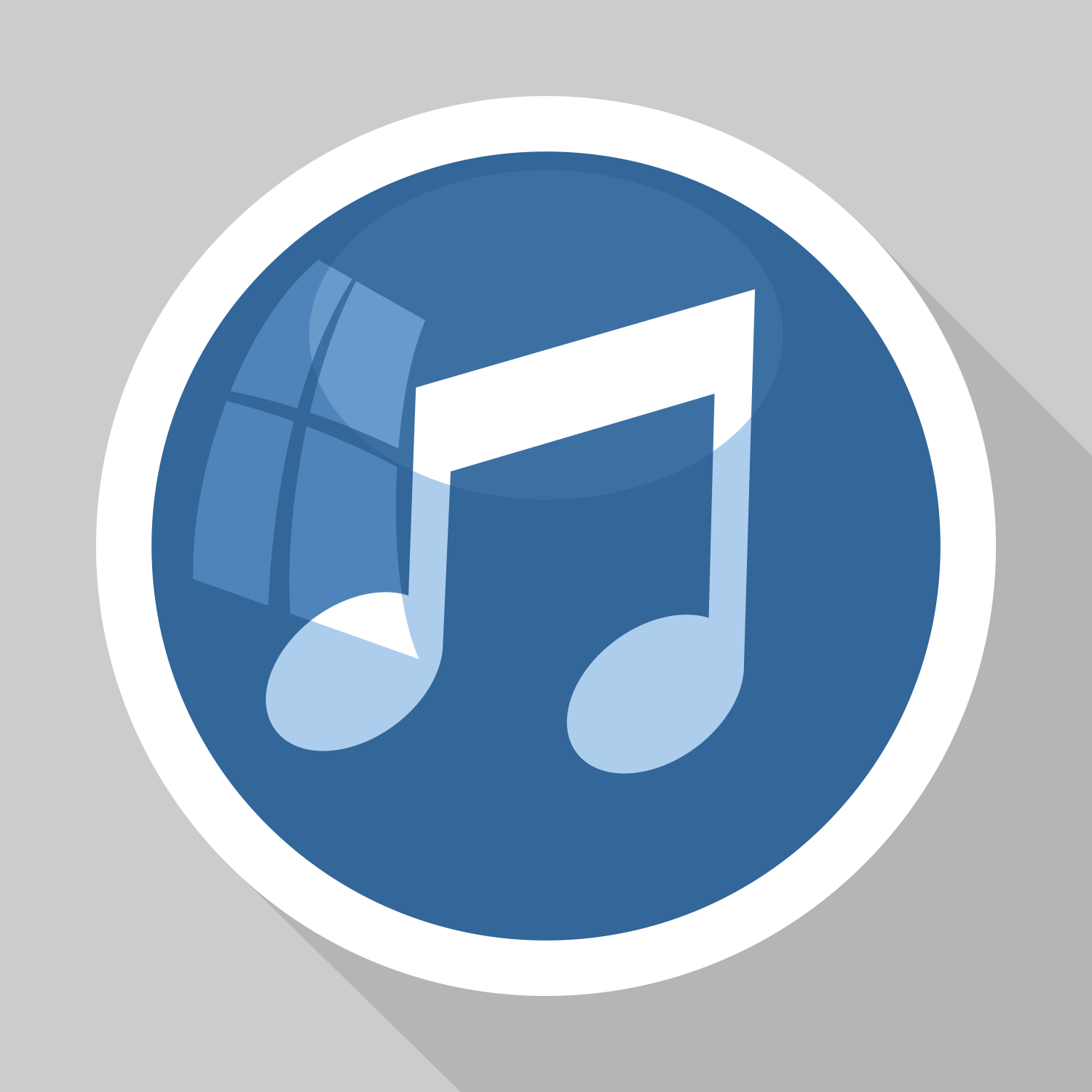 Vector for free use Music note button