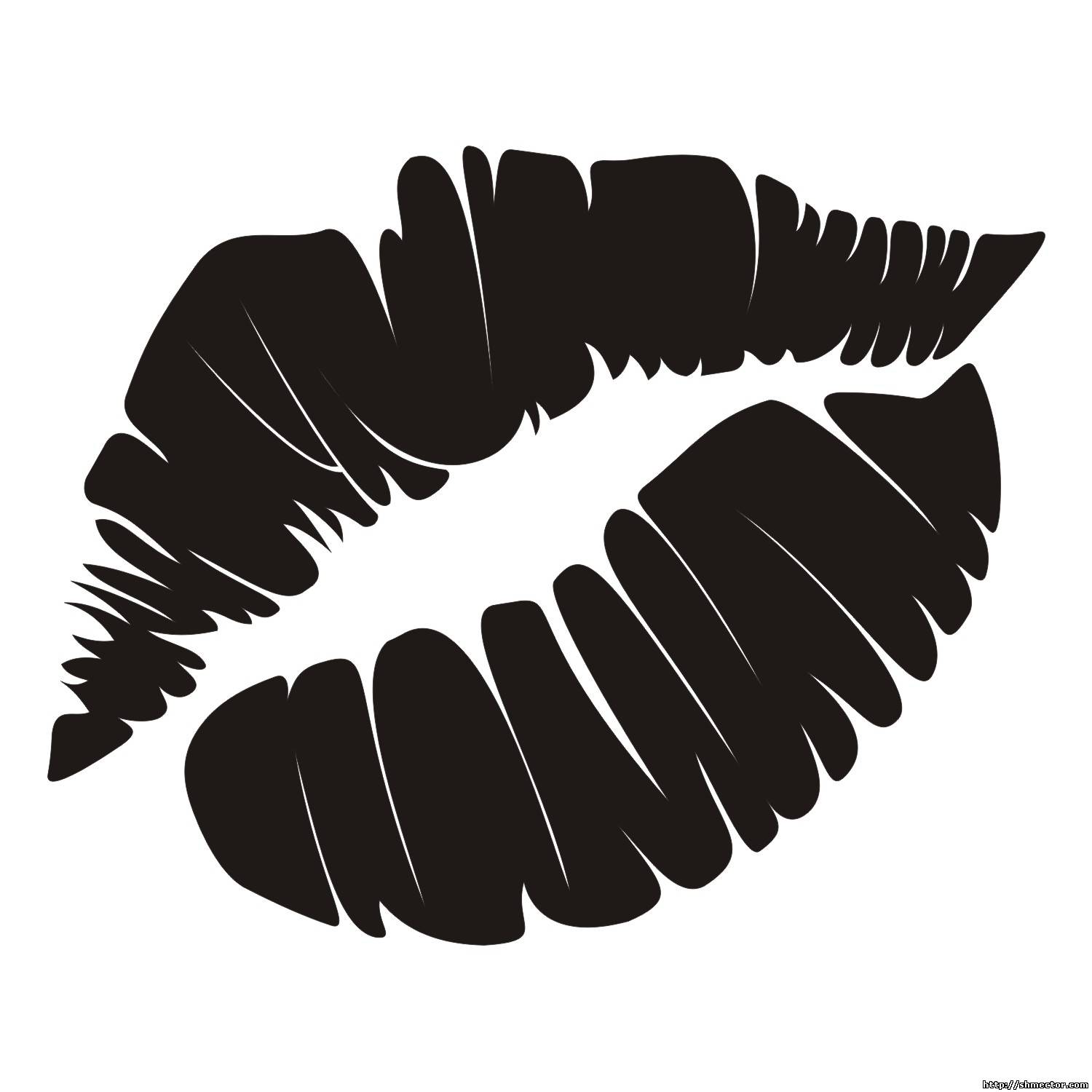 Vector for free use Lips mark