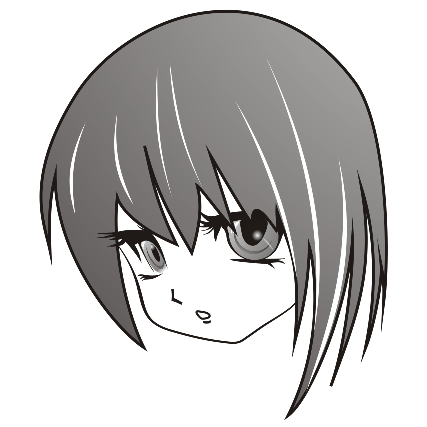 Vector for free use Anime girl