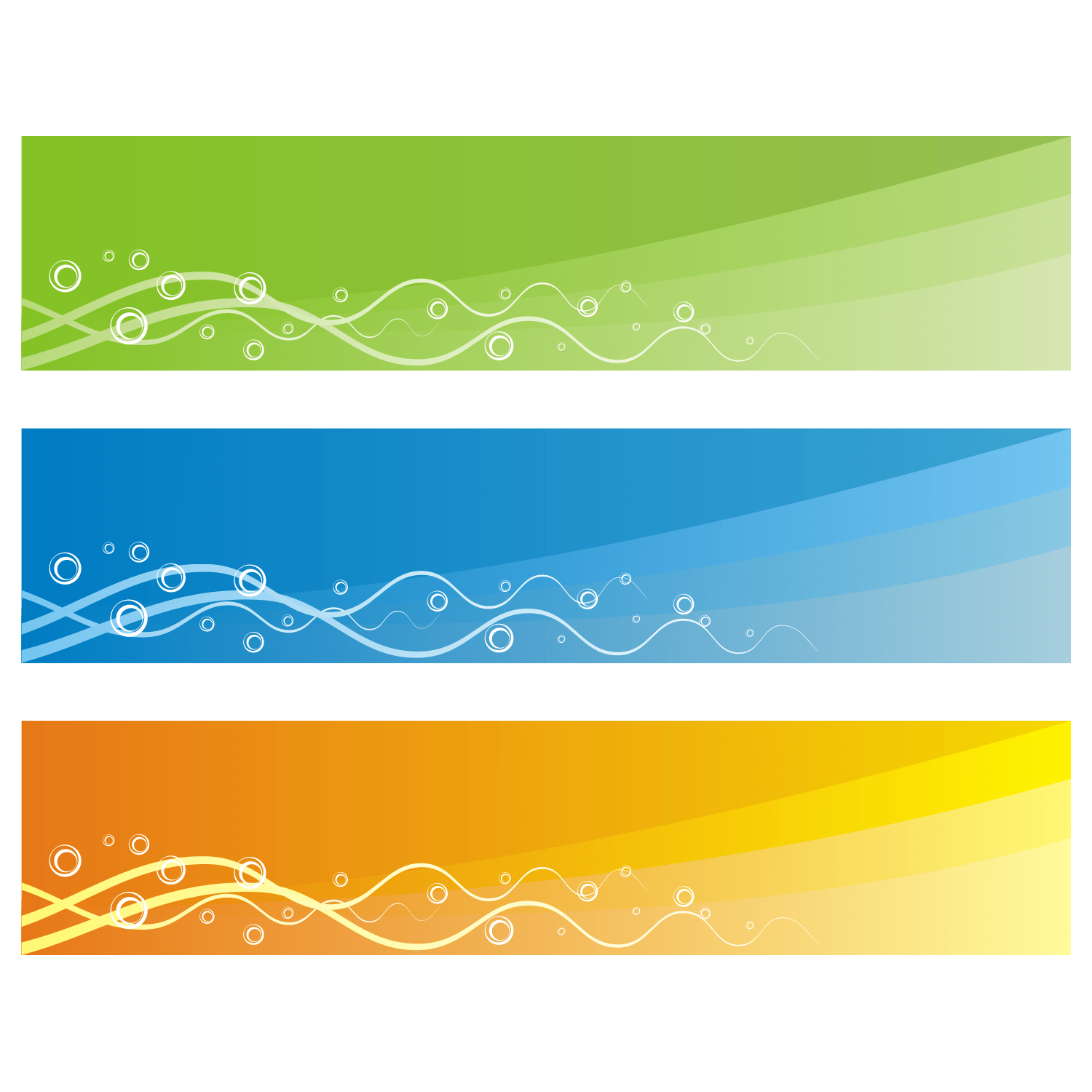 Vector for free use Three colored banner