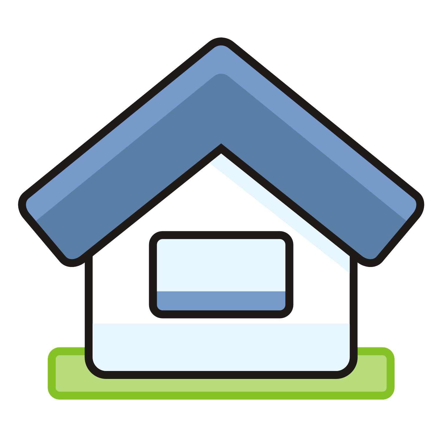 Vector for free use Vector icon of a house