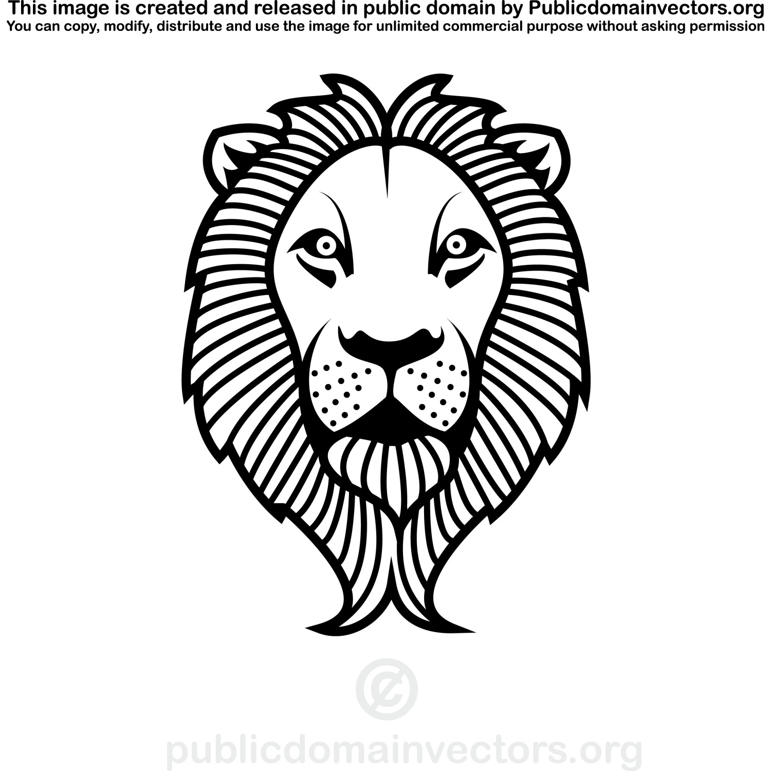 Vector for free use Lion's head vector clip art