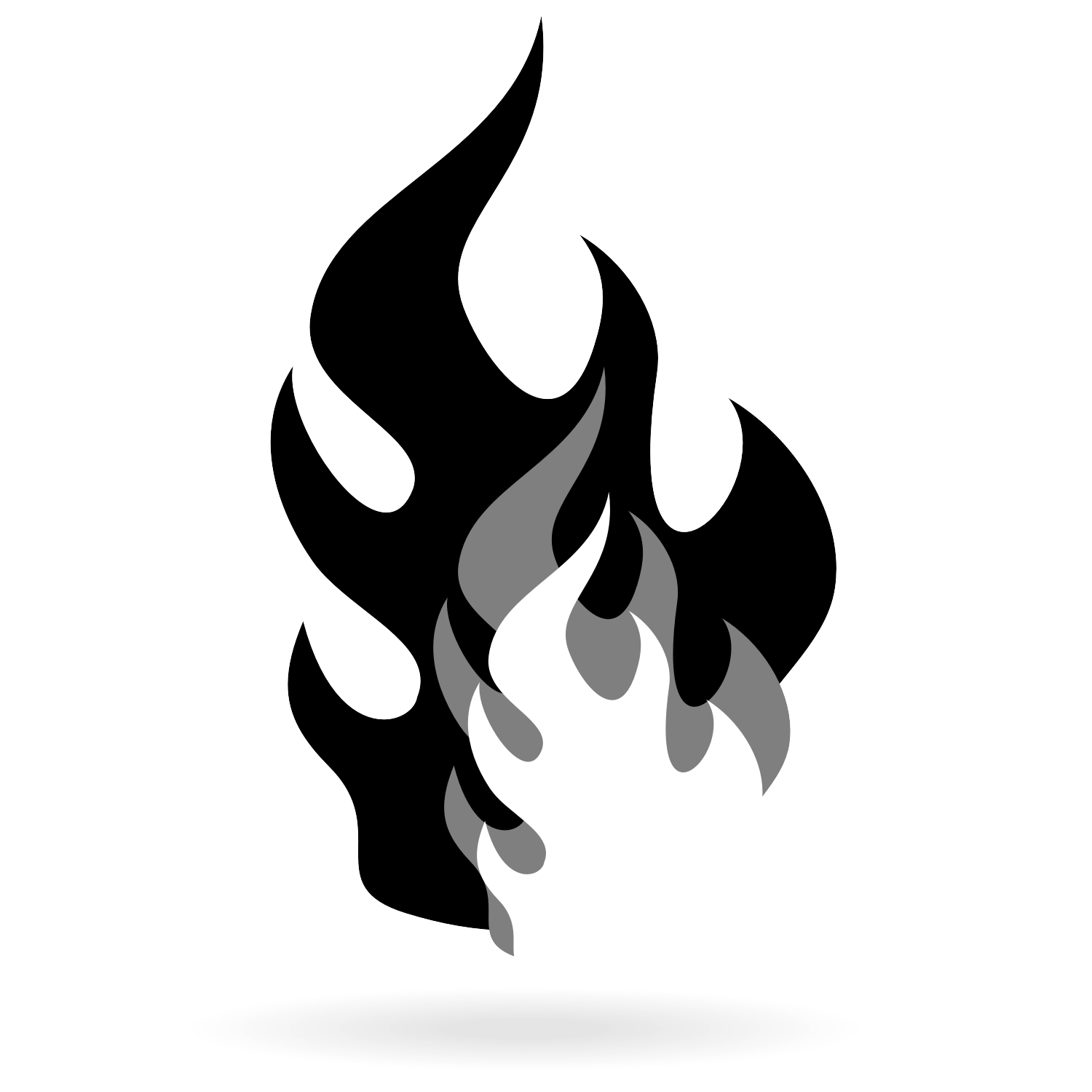 Vector for free use Black flame vector