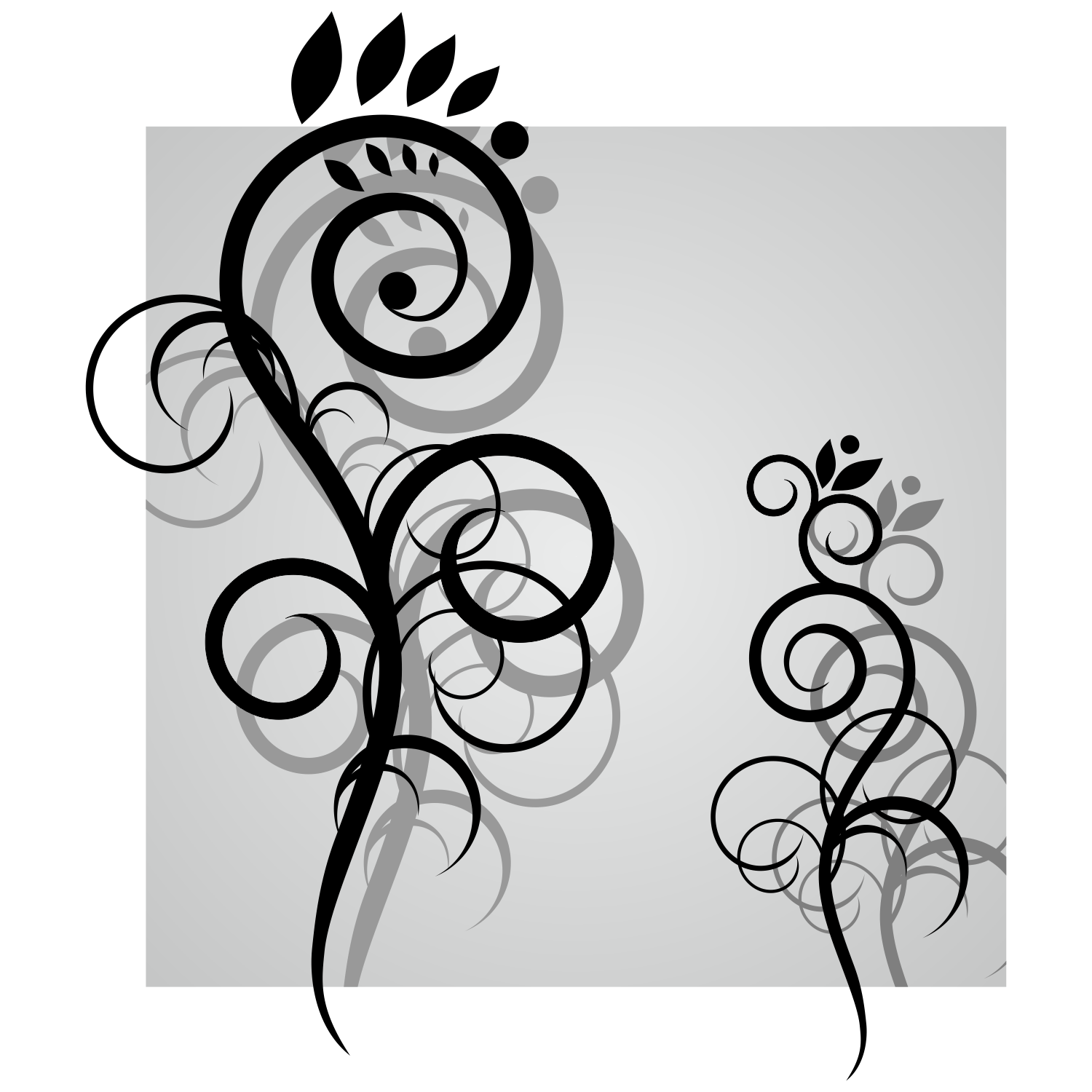 Vector for free use Swirl flowers vector