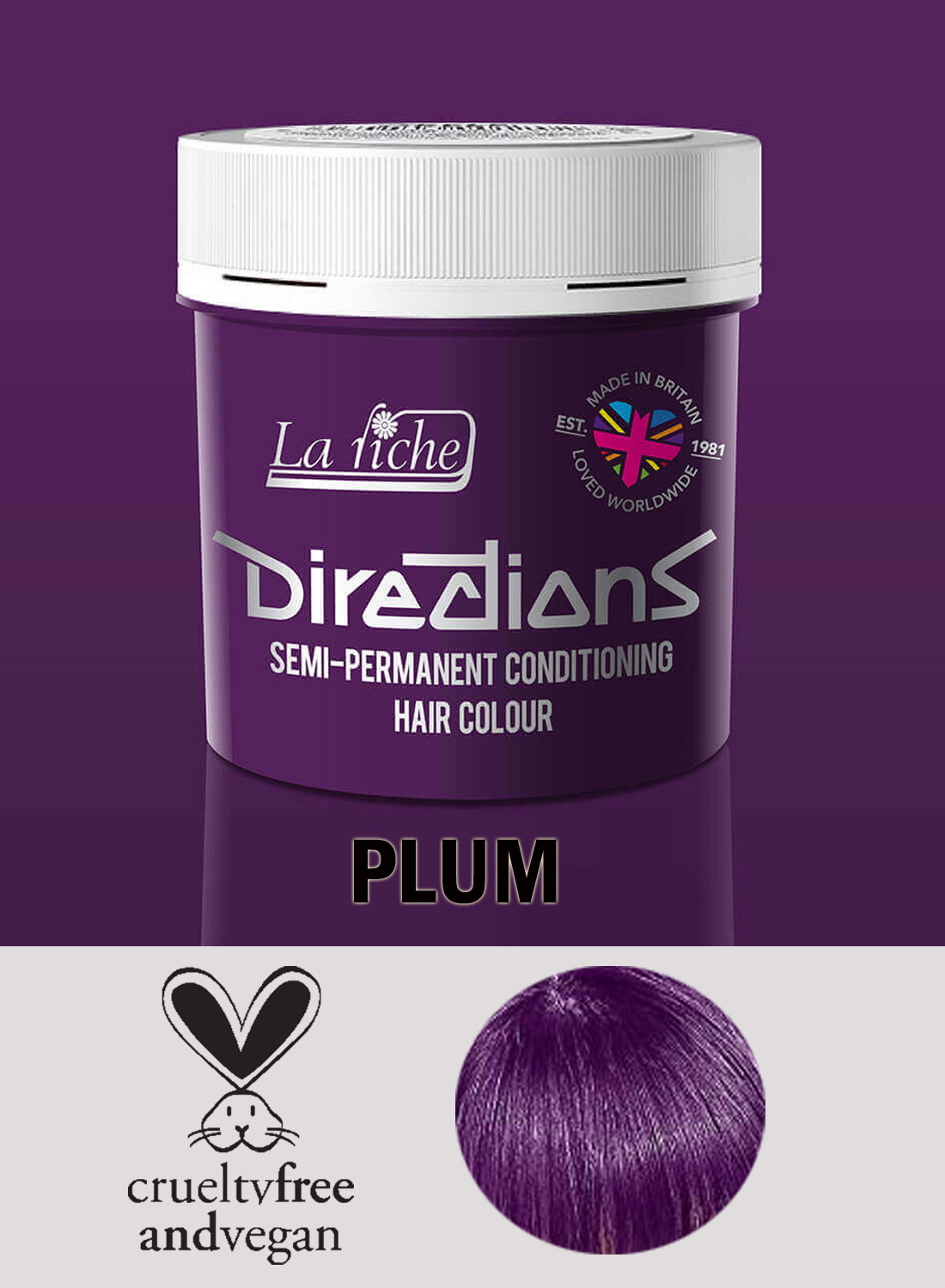 Färga håret lila med Dir Plum Directions hårfärg SHOCK.SE 69 kr