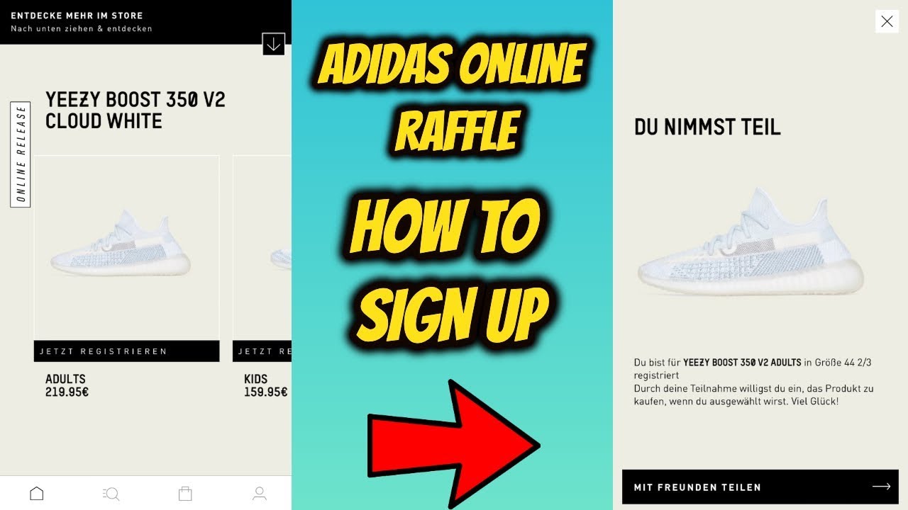 How to Win Yeezy Raffle on Adidas App? Shoe Effect