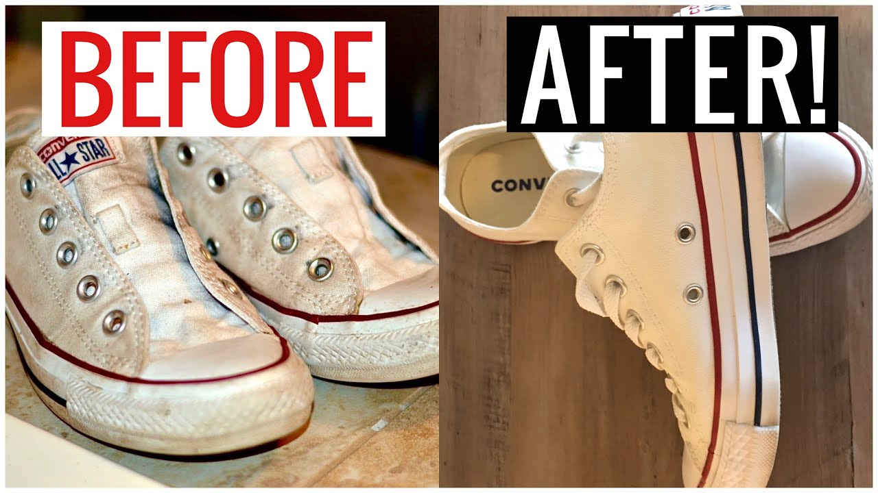 How to Clean White Converse That Turned Yellow? Shoe Effect
