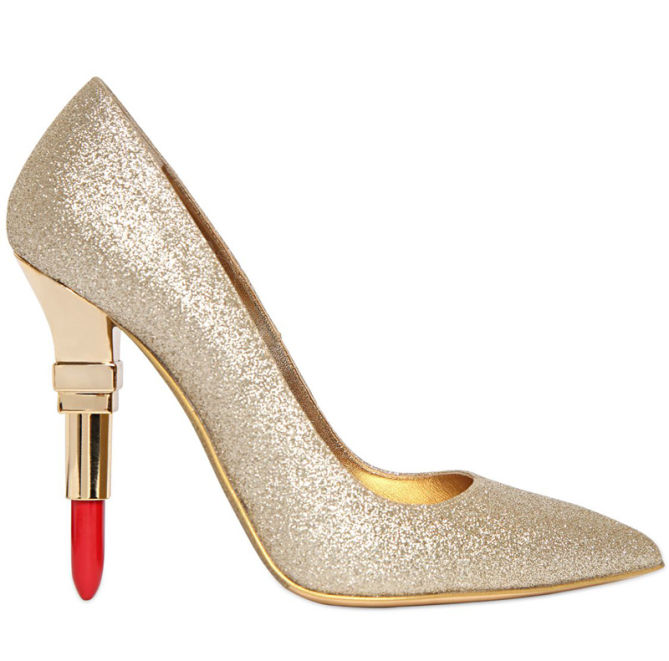 ALBERTO GUARDIANI LIPSTICK GLITTER PUMPS Shoes Post