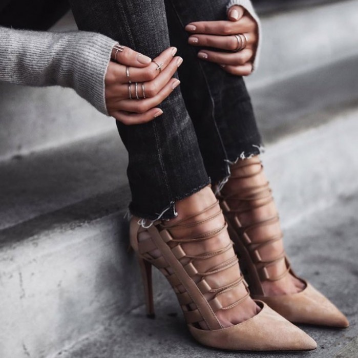 AQUAZZURA AMAZON SUEDE PUMPS Shoes Post