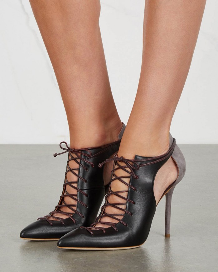 MALONE SOULIERS Montana black leather pumps Shoes Post