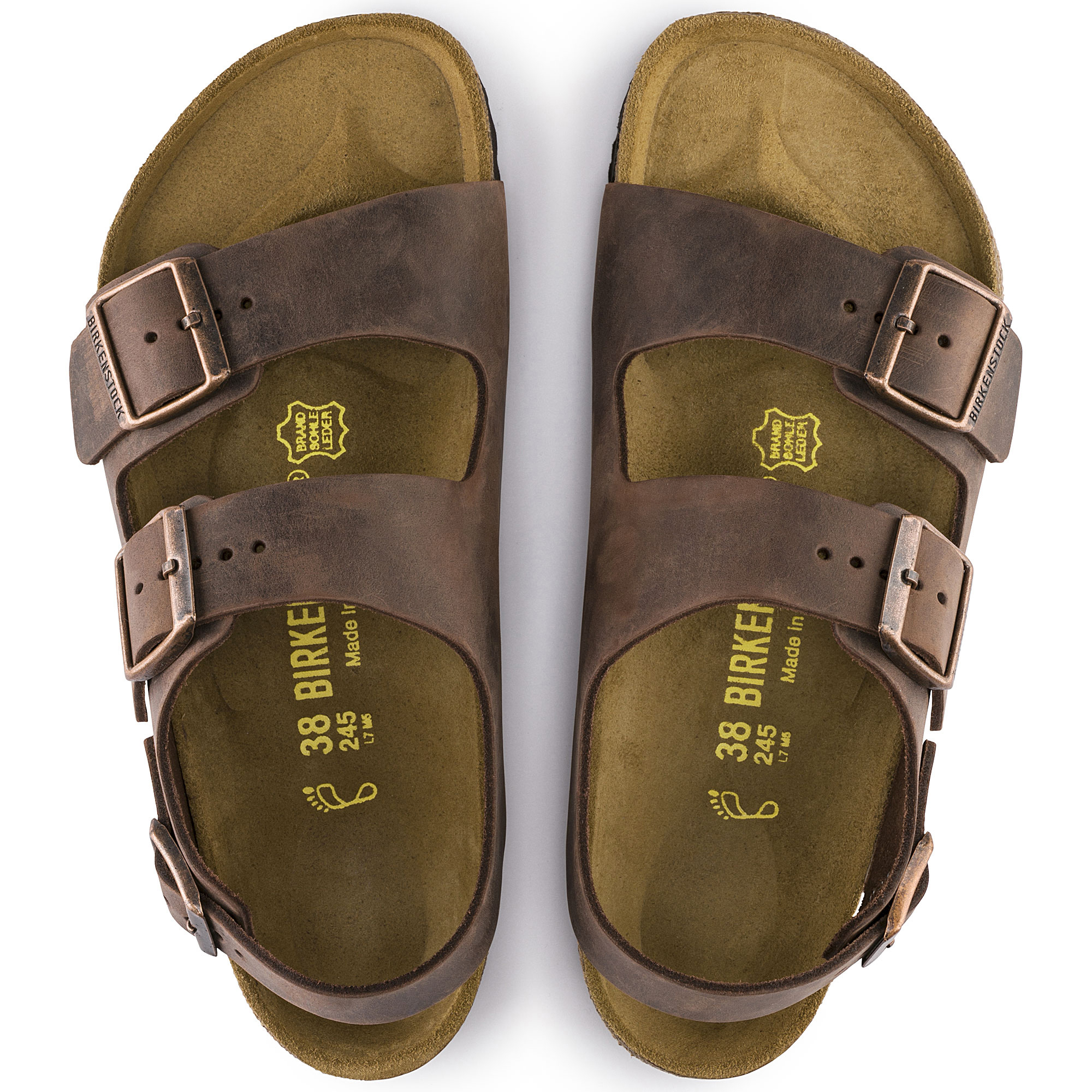 Birkenstock Milano Habana Oiled Leather Sandal (Regular)
