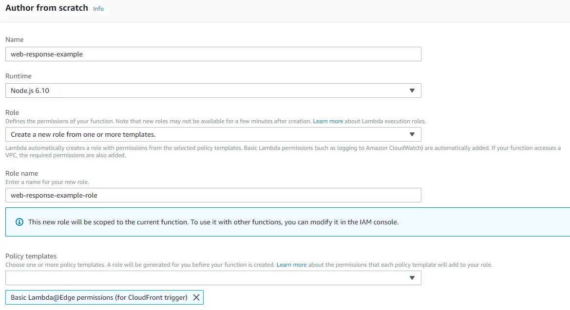 Editing HTTP response headers with LambdaEdge