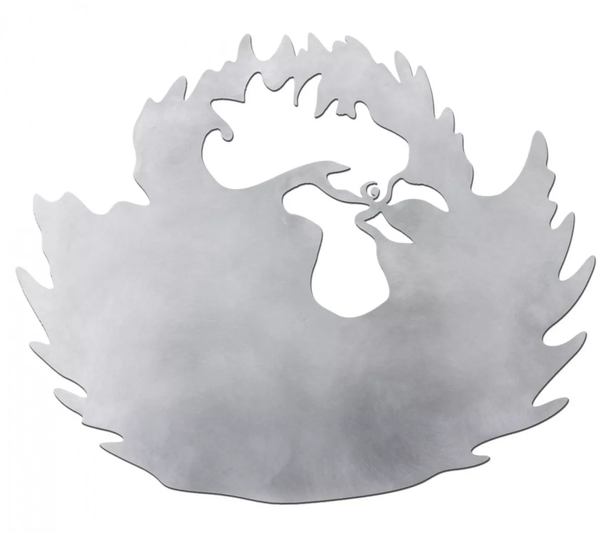 Large decorative metal trivet for centerpieces and kitchen.