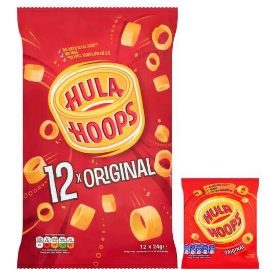 Hula Hoops Original Crisps Multipack 12X24g Shompo